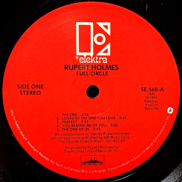 RUPERT HOLMES FULL CIRCLE LP RECORD SHOP VIEW
