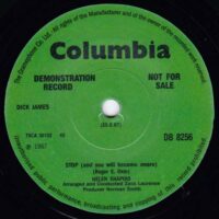 HELEN SHAPIRO / ROGER YOUNG / STOP AND YOU WILL BECOME AWARE / ITS BEEN NICE / 7" /