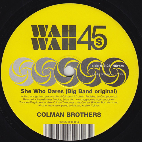 COLMAN BROTHERS SHE WHO DARES BIG BAND ORIGINAL