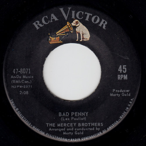 THE MERCEY BROTHERS BAD PENNY HEY JEANNIE