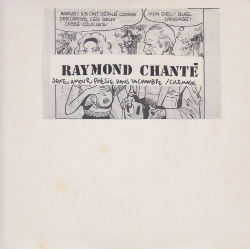 RAYMOND CHANTE SEXE AMOUR POESIE DANS LA CHAMBRE CHOMAGE