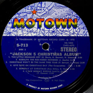 JACKSON 5 CHRISTMAS ALBUM LABEL