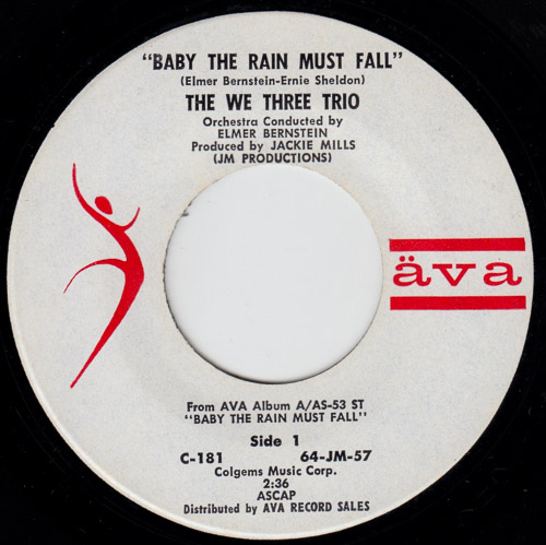 THE WE THREE TRIO BABY THE RAIN MUST FALL SHINE FOR ME