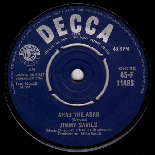JIMMY SAVILE / AHAB THE ARAB / VERY UNLIKELY / 7" / 1 JIMMY SAVILE / AHAB THE ARAB / VERY UNLIKELY / 7" /
