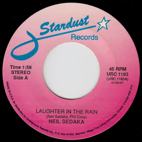 NEIL SEDAKA LAUGHTER IN THE RAIN THE IMMIGRANT