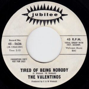 THE VALENTINOS TIRED OF BEING NOBODY