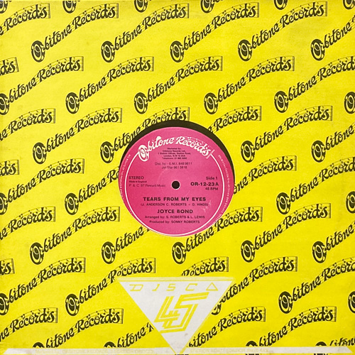 JOYCE BOND / TEARS FROM MY EYES / 12" / 1 JOYCE BOND / TEARS FROM MY EYES / 12" /