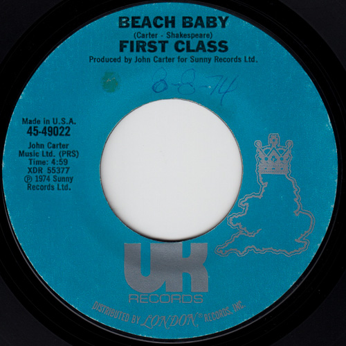 FIRST CLASS / BEACH BABY / BOTH SIDES OF THE STORY / 7" / 1 FIRST CLASS / BEACH BABY / BOTH SIDES OF THE STORY / 7" /