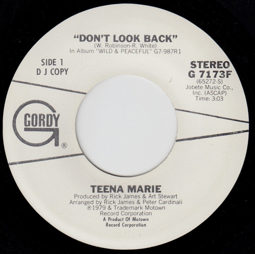 TEENA MARIE / DON'T LOOK BACK / 7" / 1 TEENA MARIE / DON'T LOOK BACK / 7" /