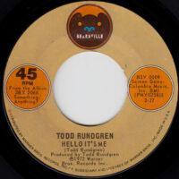 TODD RUNDGREN / HELLO IT'S ME / COLD MORNING LIGHT / 7" /