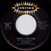 JIM BACKUS / DELICIOUS! / I NEED A VACATION / 7" /