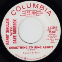 RANNY SINCLAIR WITH DAVE BRUBECK / SOMETHING TO SING ABOUT / AUTUMN IN NEW YORK / 7" /
