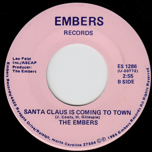 THE EMBERS / BLUE DECORATIONS / SANTA CLAUS IS COMING TO TOWN / 7" / 1 THE EMBERS / BLUE DECORATIONS / SANTA CLAUS IS COMING TO TOWN / 7" /