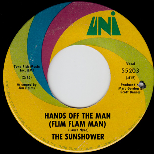 THE SUNSHOWER / HANDS OFF THE MAN (FLIM FLAM MAN) / REALLY REALLY / 7" / 1 THE SUNSHOWER / HANDS OFF THE MAN (FLIM FLAM MAN) / REALLY REALLY / 7" /