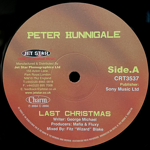 PETER HUNNIGALE / LAST CHRISTMAS / 12" / 1 PETER HUNNIGALE / LAST CHRISTMAS / 12" /