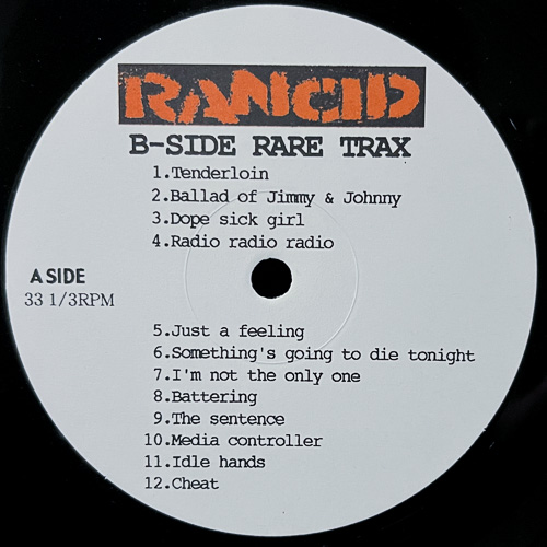 RANCID / B-SIDE RARE TRAX / LP / 1 RANCID / B-SIDE RARE TRAX / LP /