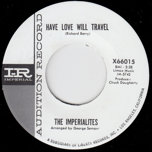 THE IMPERIALITES / DOUG JOHNSON AND THE OUTLAWS / HAVE LOVE WILL TRAVEL / SLIP KNOT / 7" / 1 THE IMPERIALITES / DOUG JOHNSON AND THE OUTLAWS / HAVE LOVE WILL TRAVEL / SLIP KNOT / 7" /
