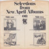 HOME 1 V.A. (THE MAIN ATTRACTION, DAVE ALLAN, ETERNITY’S CHILDREN, THE SUNRAYS) / SELECTIONS FROM NEW APRIL ALBUMS / 7″ /